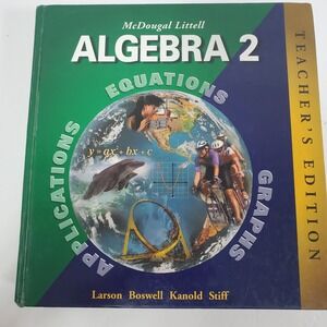 McDougal Littell Algebra 2 Textbook Teacher Edition Hardcover Larson